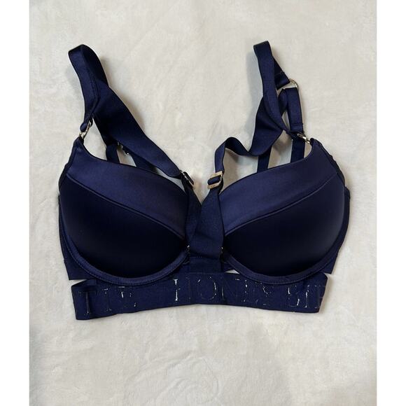 Honey Birdette ELVIS💙 Navy Blue Monogram Branded Bra 32D - Picture 2 of 4
